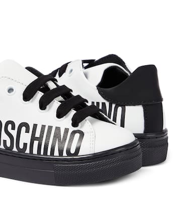 Logo leather sneakers | Moschino Kids