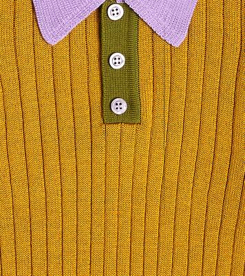 Ribbed-knit wool-blend polo shirt | Paade Mode
