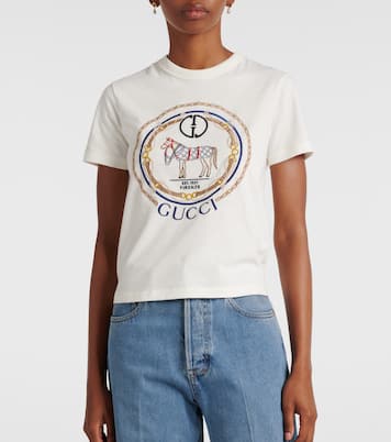 T-Shirt Interlocking G aus Baumwoll-Jersey | Gucci