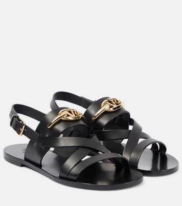 Sandalen VLogo Gate aus Leder | Valentino Garavani