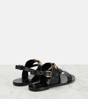 Sandalen VLogo Gate aus Leder | Valentino Garavani