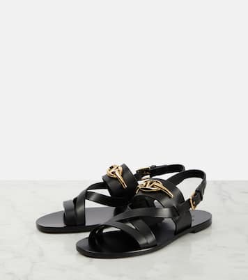 Sandalen VLogo Gate aus Leder | Valentino Garavani