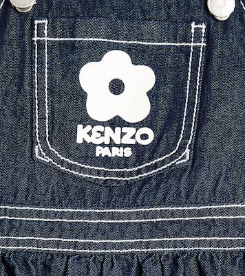 Logo embroidered denim dress | Kenzo Kids
