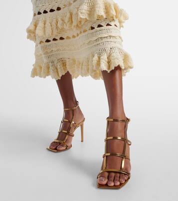 Mondry metallic leather sandals | Gianvito Rossi