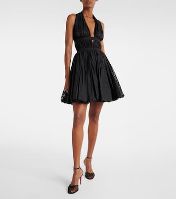 Escarpins en résille et cuir | Alaïa