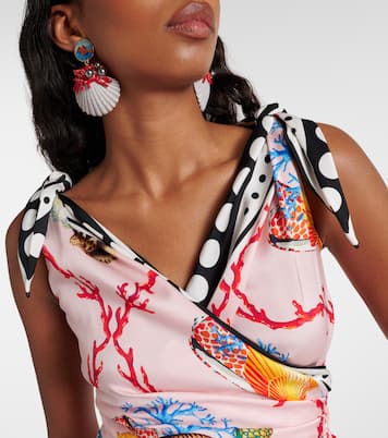 Miniabito Capri in misto seta con stampa | Dolce&Gabbana