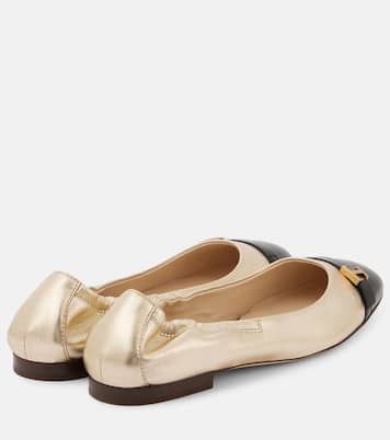 Ballerinas aus Metallic-Leder | Tod's