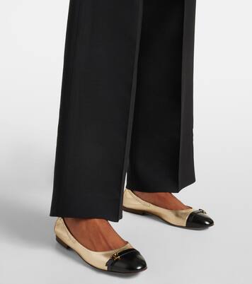 Ballerinas aus Metallic-Leder | Tod's