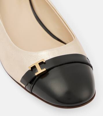 Ballerinas aus Metallic-Leder | Tod's