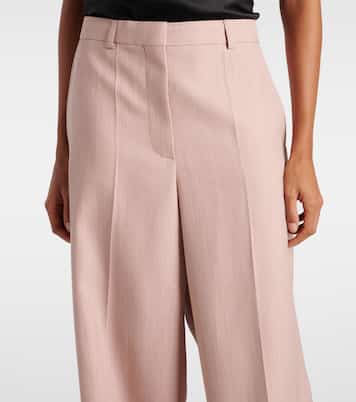 Pantalones anchos de lana de tiro bajo | Stella McCartney