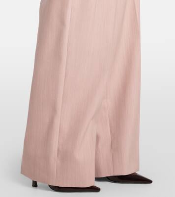 Pantalones anchos de lana de tiro bajo | Stella McCartney
