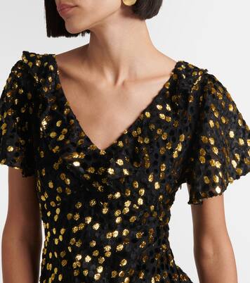 Robe longue Amelle à ornements | Rixo