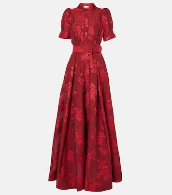 Henrietta belted brocade gown | Rebecca Vallance
