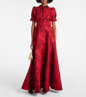 Henrietta belted brocade gown | Rebecca Vallance