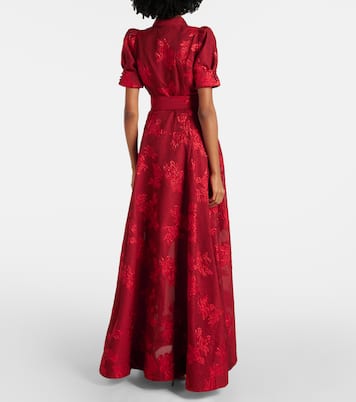 Henrietta belted brocade gown | Rebecca Vallance