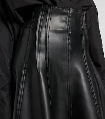 Jupe midi Grace en cuir synthétique | Norma Kamali