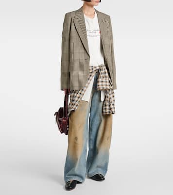 Penicillin distressed mid-rise wide-leg jeans | Acne Studios