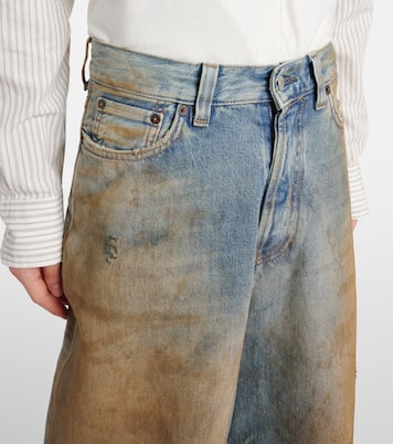 Penicillin distressed mid-rise wide-leg jeans | Acne Studios