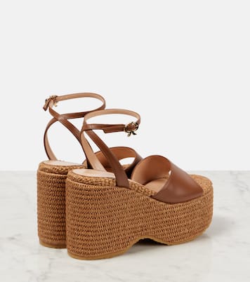 Leather platform espadrilles | Gianvito Rossi