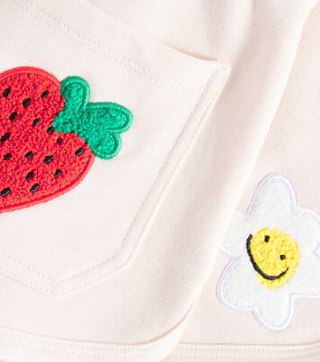 Patch-appliqué cotton jersey shorts | Stella McCartney Kids