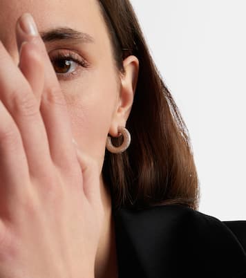 Orecchini a cerchio Puffy in oro 14kt (585/1000) con diamanti | Sydney Evan