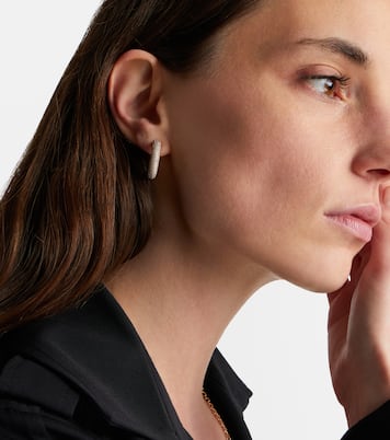 Orecchini a cerchio Puffy in oro 14kt (585/1000) con diamanti | Sydney Evan