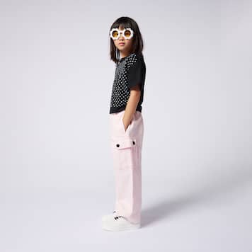 T-shirt en coton à fleurs et ornements | Marc Jacobs Kids