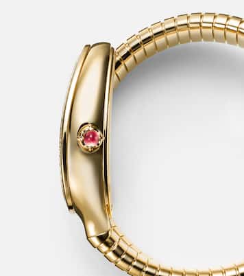 Uhr Serpenti Tubogas aus 18kt Gelbgold (750/1000) mit Diamanten und Rubellit | Bvlgari
