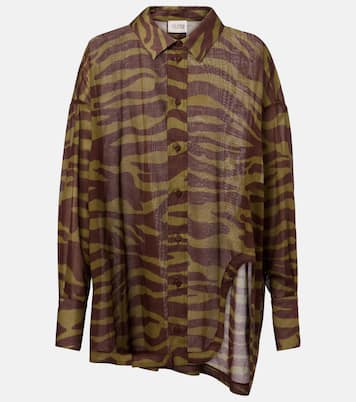 Bedrucktes Hemd aus Baumwoll-Musselin | The Attico