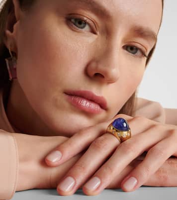 Ring Blossom aus 18kt Gelbgold mit Diamanten und Tansanit | Octavia Elizabeth