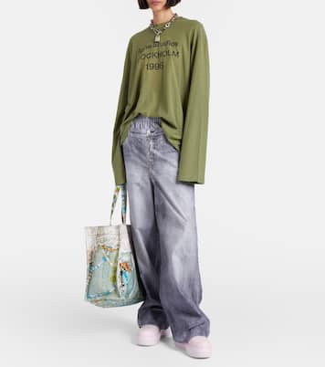 Sneakers Face in pelle con platform | Acne Studios