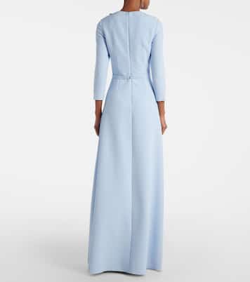 Abito lungo in crêpe decorato  | Safiyaa