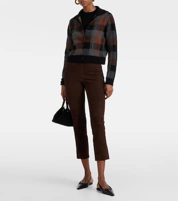 Schmale Hose aus Veloursleder | Vince