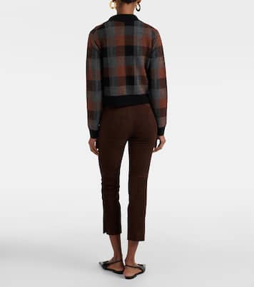 Schmale Hose aus Veloursleder | Vince