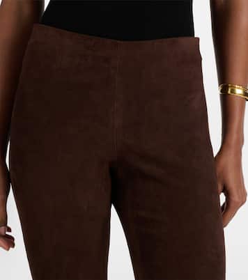 Schmale Hose aus Veloursleder | Vince