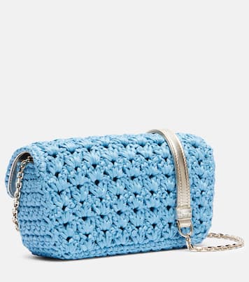 Jeu De Fille raffia shoulder bag | Roger Vivier