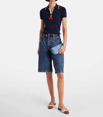 Jeu De Fille raffia shoulder bag | Roger Vivier