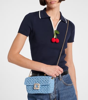 Jeu De Fille raffia shoulder bag | Roger Vivier