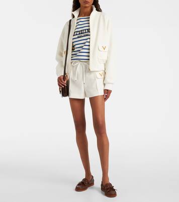 VGold jersey shorts | Valentino