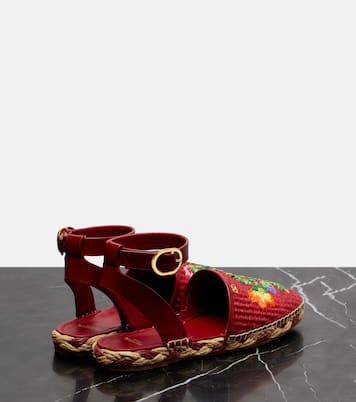 Bribri raffia and leather espadrilles | Valentino Garavani