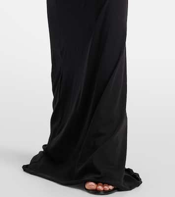 Draped cotton-blend jersey gown | Entire Studios