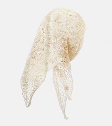 Floral crochet cotton scarf | Magda Butrym