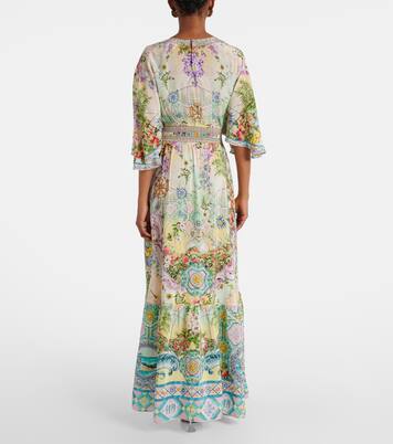 Robe longue Just Coasting en soie à ornements | Camilla