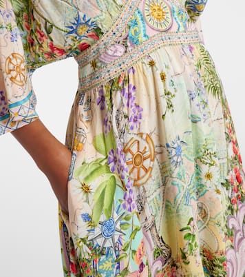 Robe longue Just Coasting en soie à ornements | Camilla