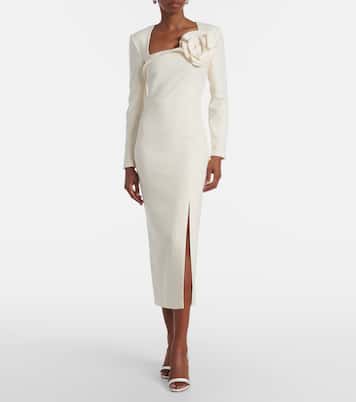 Robe midi en crêpe | Roland Mouret