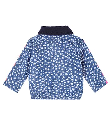 Baby printed teddy-trimmed denim jacket | Stella McCartney Kids