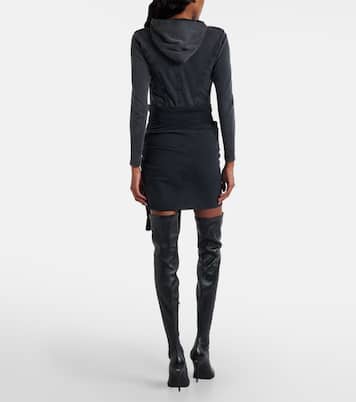 Mini-jupe Trompe l'œil en coton | Balenciaga