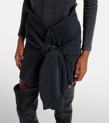 Mini-jupe Trompe l'œil en coton | Balenciaga