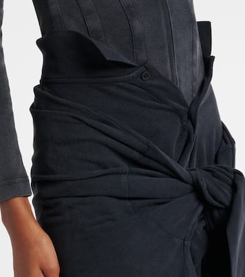 Mini-jupe Trompe l'œil en coton | Balenciaga