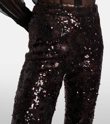 Collier sequined flared pants | Veronica Beard